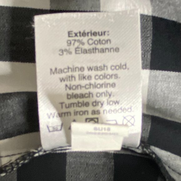 J. Crew Gingham Ruffle Sleeve V Neck Midi Shift Dress Black White Size XS - Picture 12 of 12